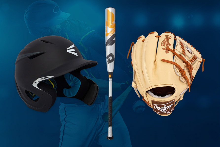 Baseball Services Image Helmet Bat and Glove Equipment