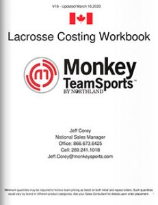 MonkeySports Team Sales Lacrosse Catalog Cover Canada